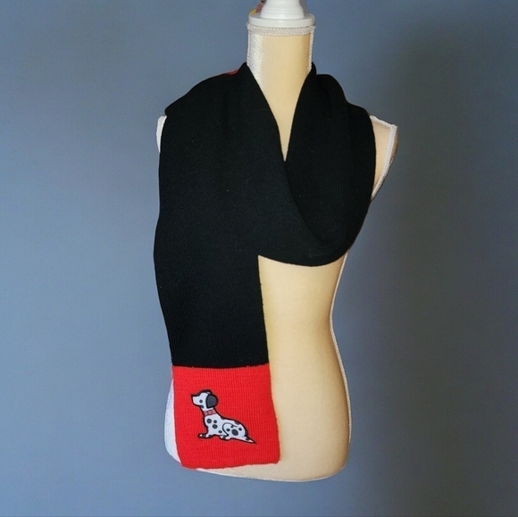 Dalmatian Puppy Dog Scarf Red White Black Long adult T46 - Picture 1 of 6